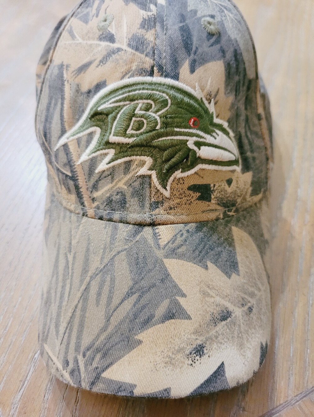 Vintage Camo Baltimore Ravens Trucker Hat Adjustable Straps!
